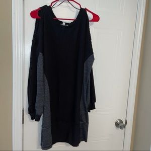 Umgee cold shoulder sweater dress tunic sz med Guc